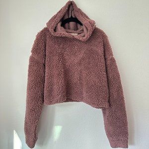 Fuzzy Crop Sweatshirt